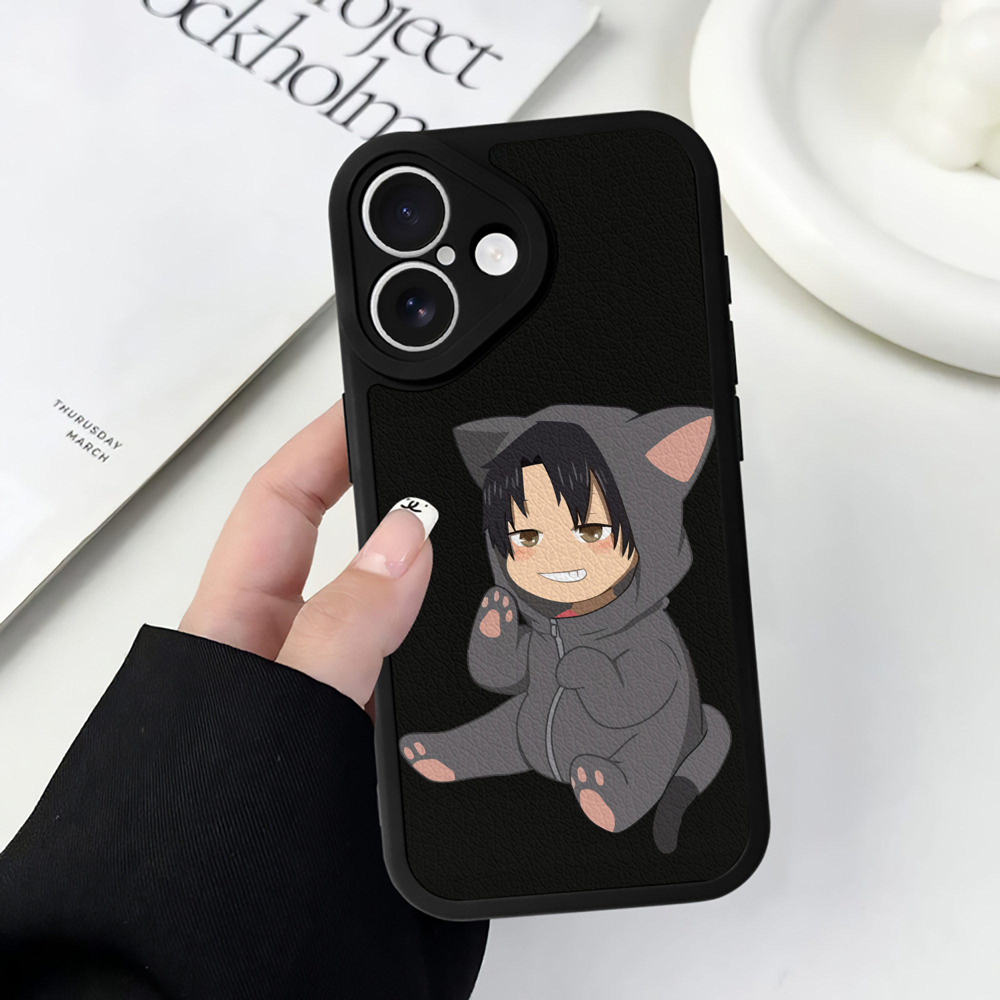 （画像用） ハイキュー!! Haikyu!! 【iPhone 16シリーズ対応】シリコンスマホケース（レザー調） 材質：シリコン